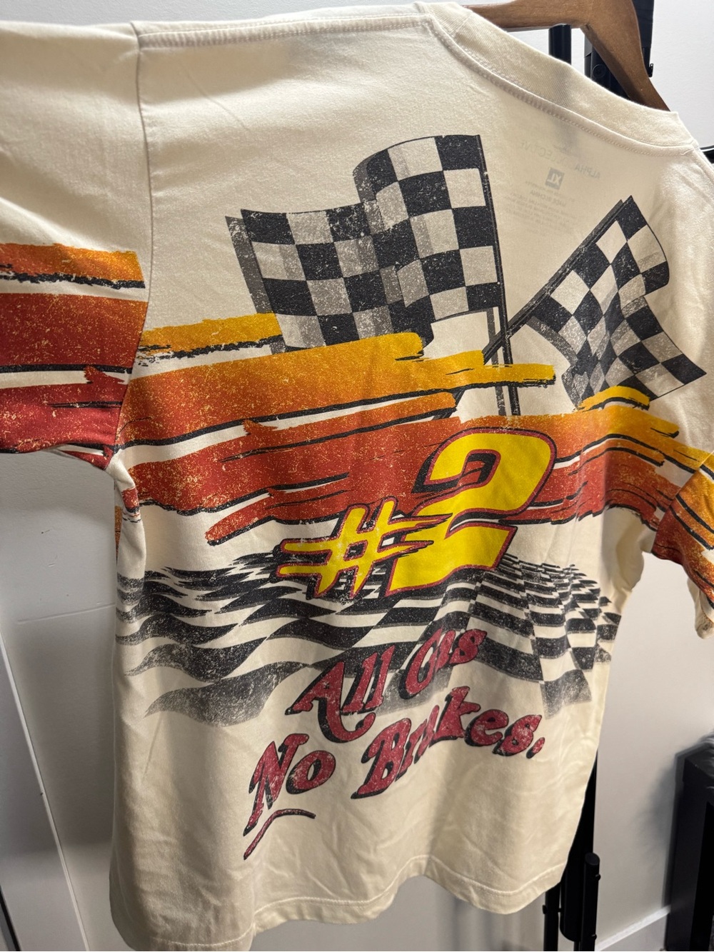 Speedway Racing Graphic Tee - Cream - Picture 5 of 6